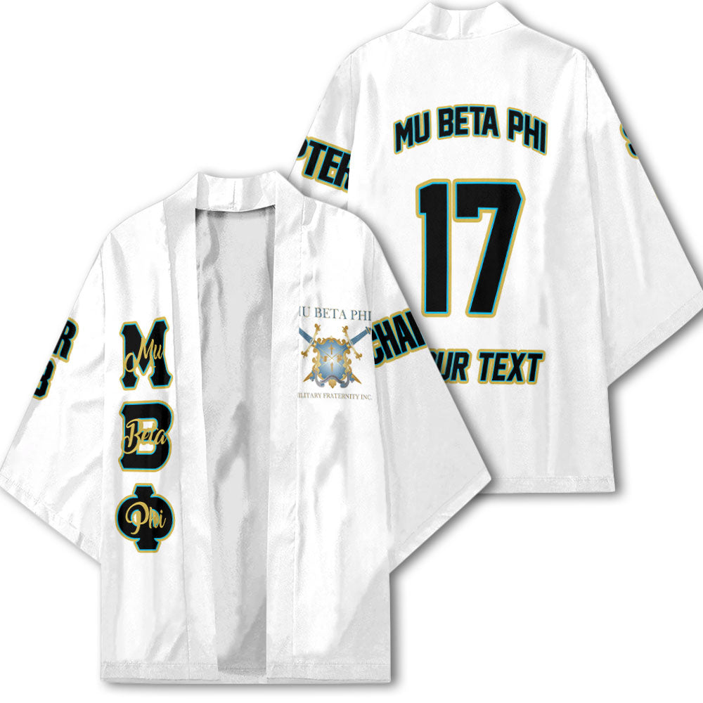 Fraternity Kimono - Personalized Mu Beta Phi Kimono Original White Style