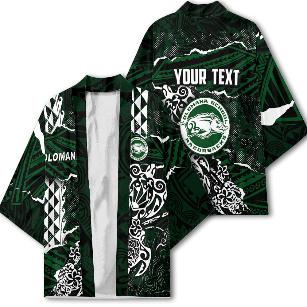 Hawaii Olomana High & Intermediate School Custom Kimono Polynesian Turtle Style