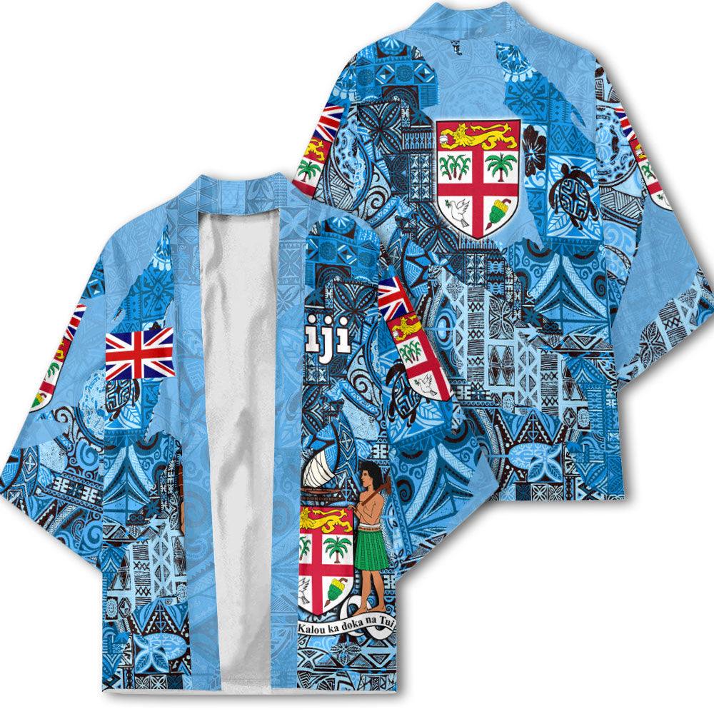 Fiji Flag & Coat Of Arms Kimono