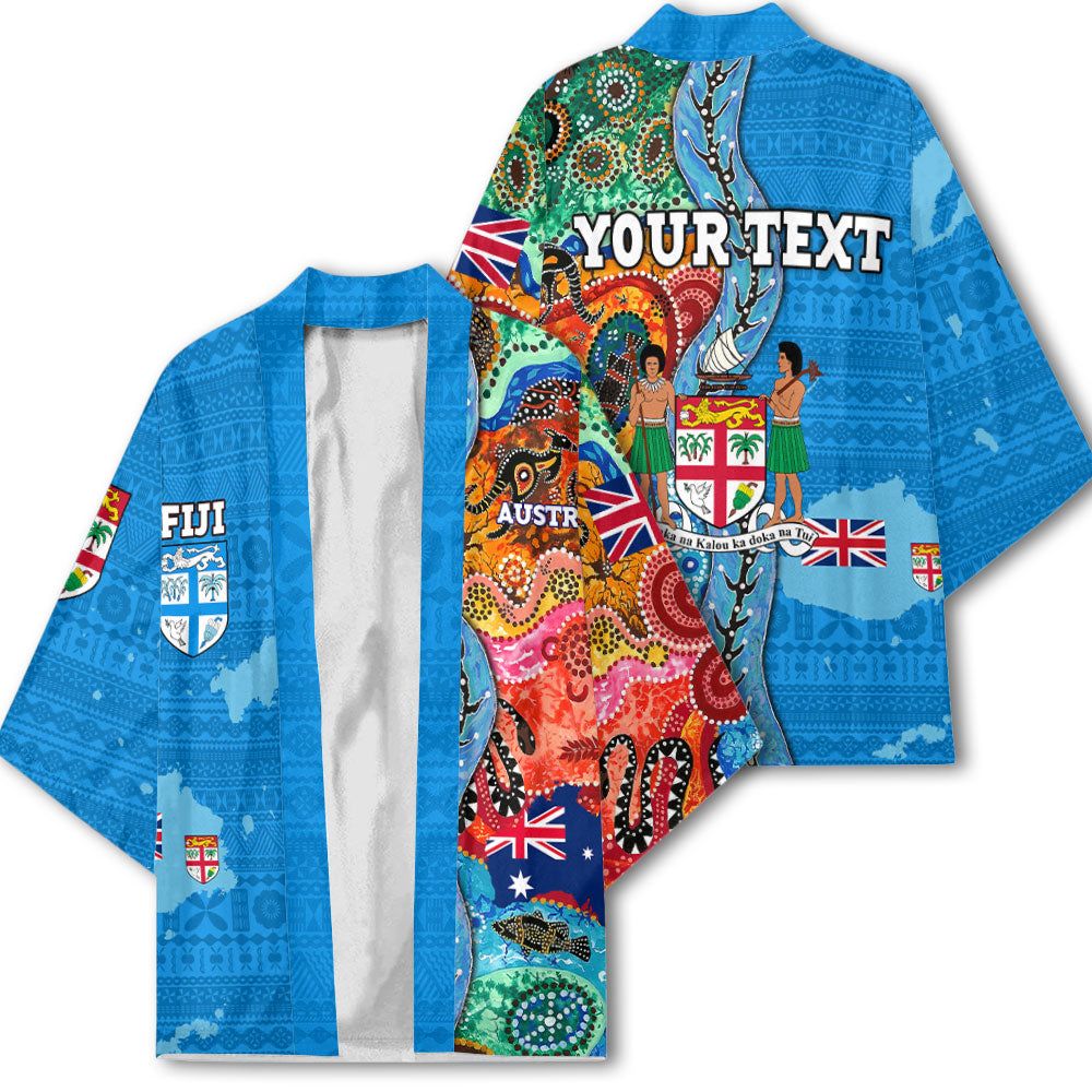 Custom Fiji Tapa & Australia Aboriginal Kimono