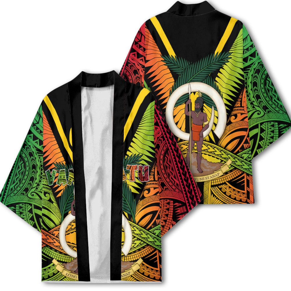 Vanuatu Kimono Coat Of Arms Reggae Style