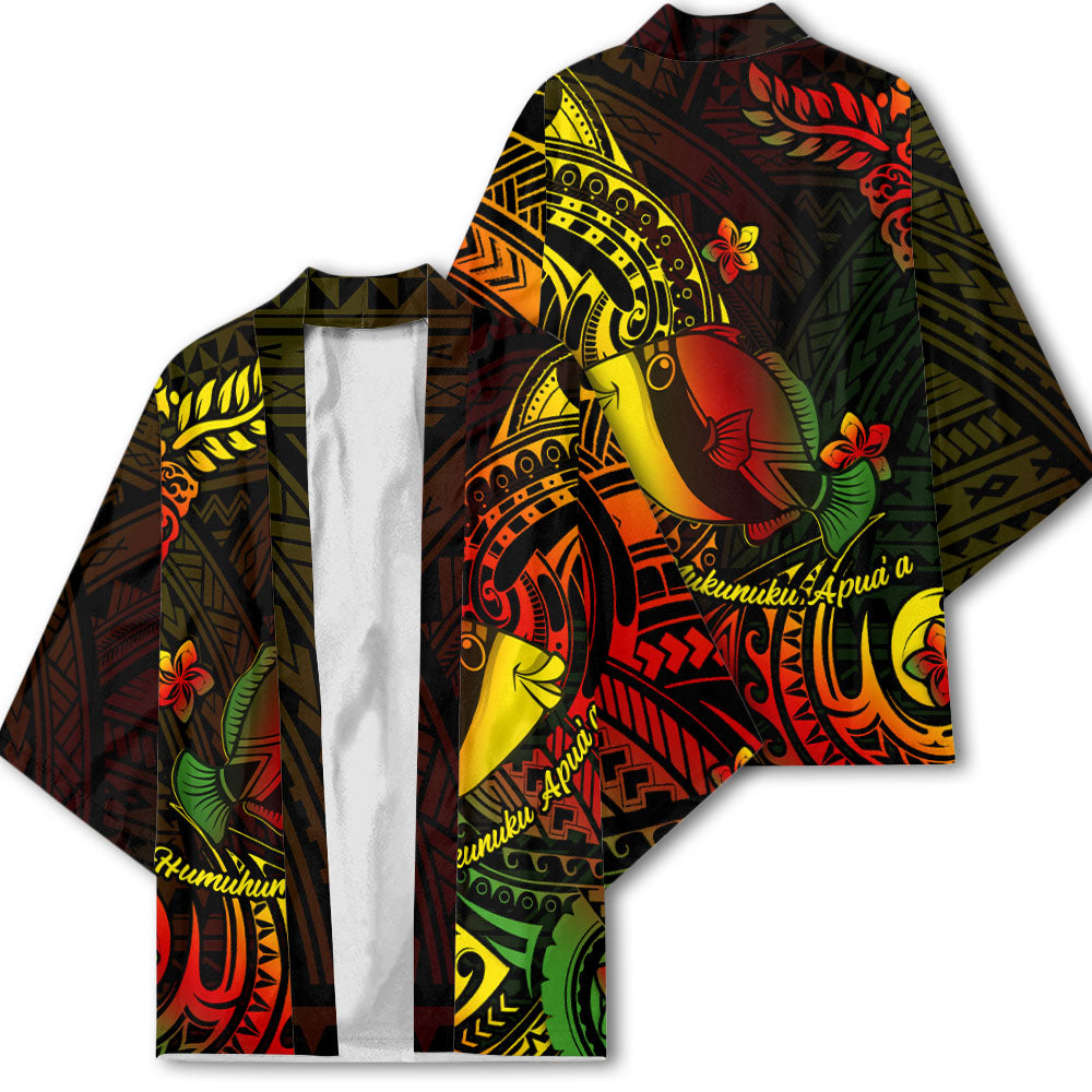 Hawaii Humuhumu Fish Kimono Reggae Style