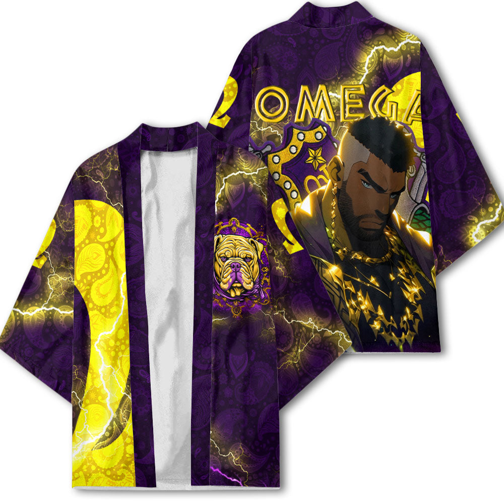 Fraternity Kimono - Omega Psi Phi Bulldog Kimono Thunder Style