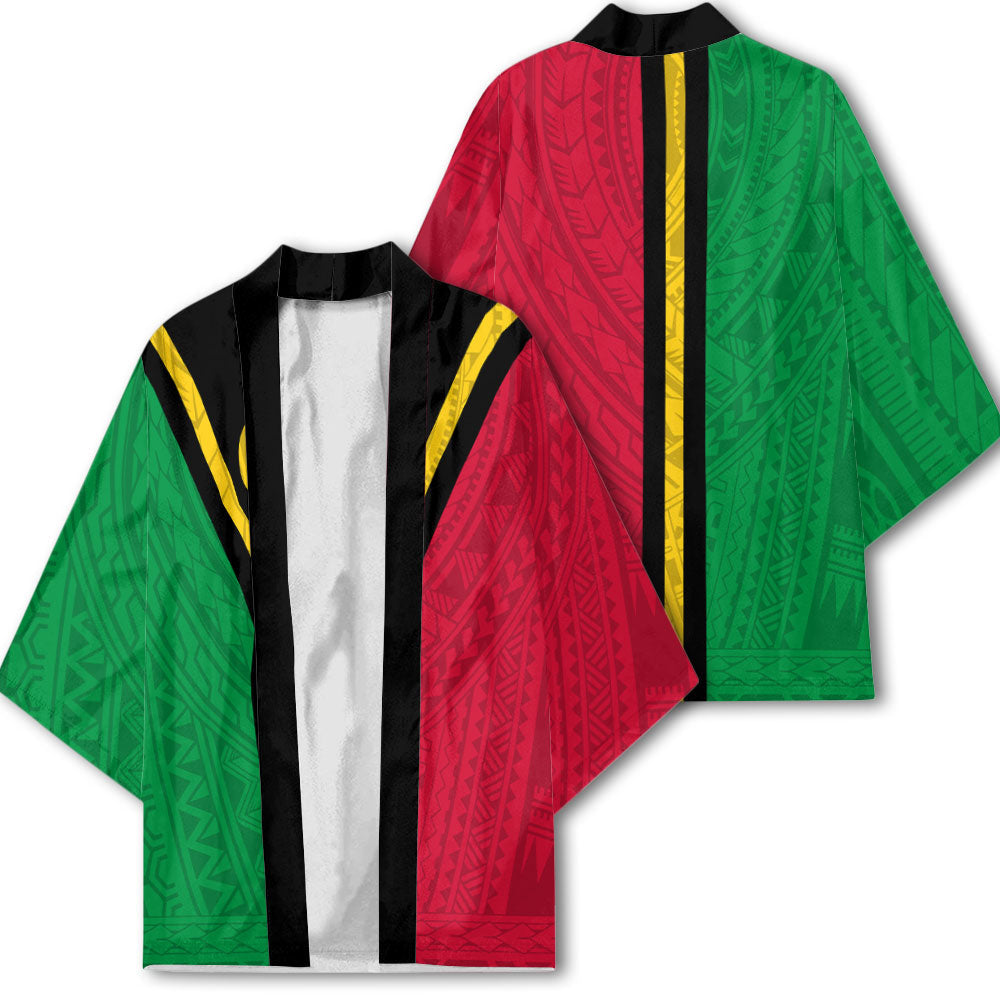 Vanuatu Kimono Polynesian Flag Style