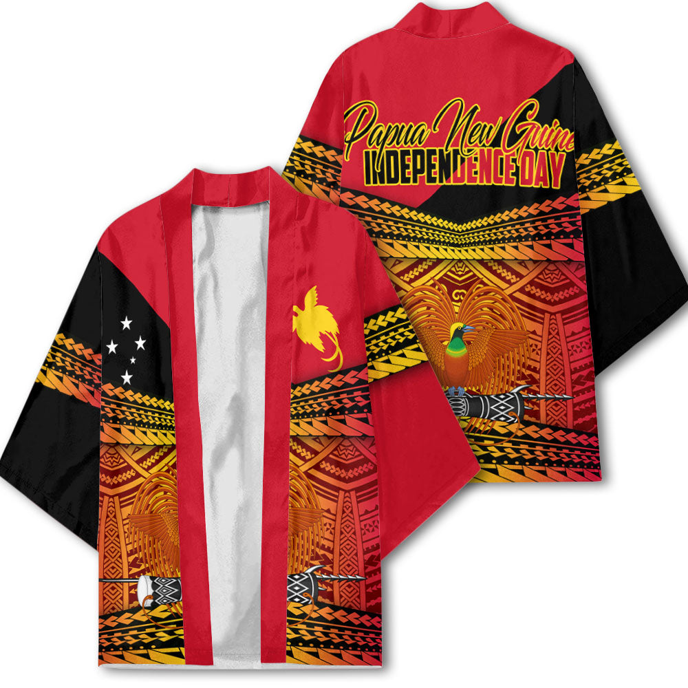 Papua New Guinea Independence Day Kimono PNG Emblem Style