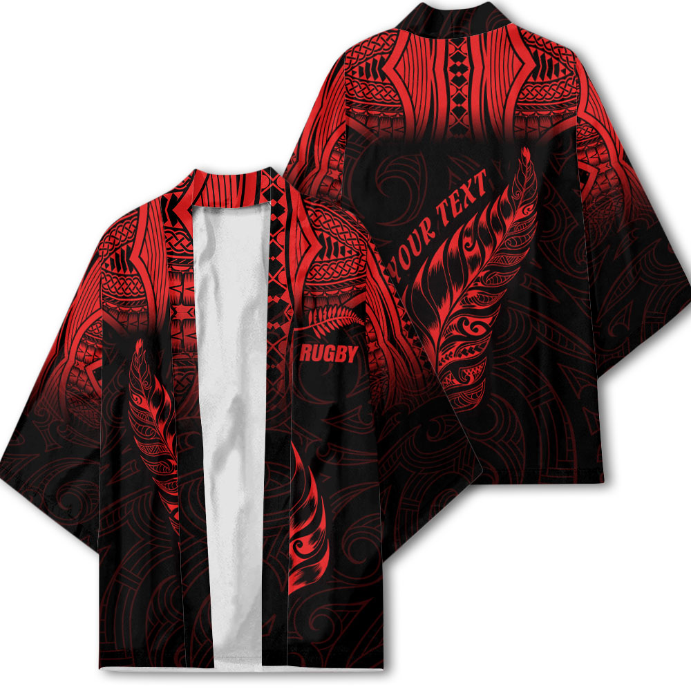 Custom New Zealand Rugby Kimono Maori Silver Fern Aotearoa - LH1