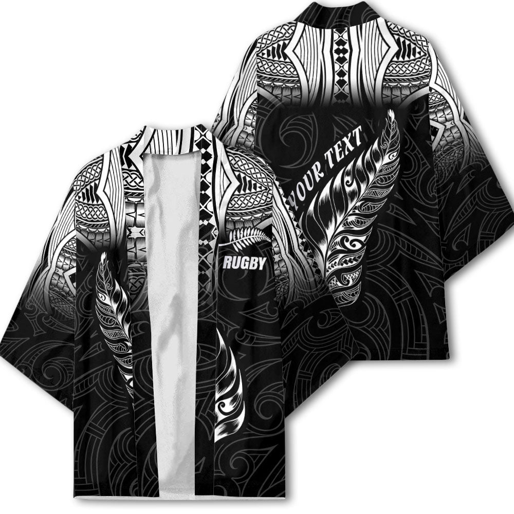 Custom New Zealand Rugby Kimono Maori Silver Fern Aotearoa - LH1