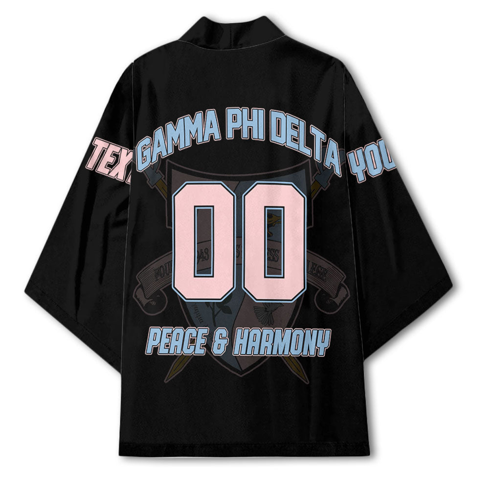 Sorority Kimono - Personalized Gamma Phi Delta Kimono Dark Style