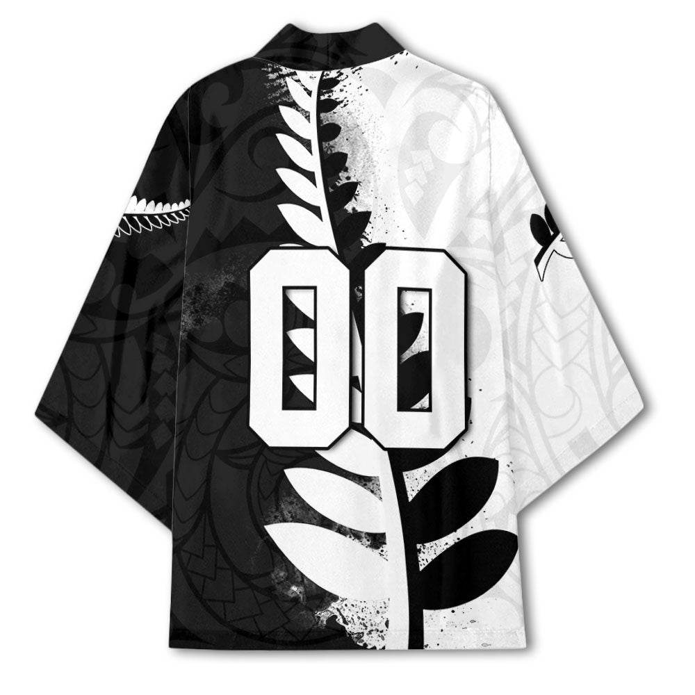 Custom New Zealand Rugby Kimono Silver Fern Style