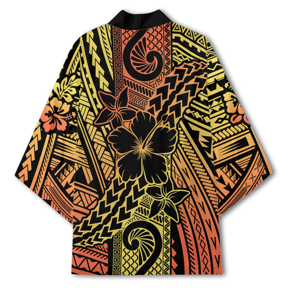 Hawaiian Reggae Kimono Polynesian Hibiscus Style