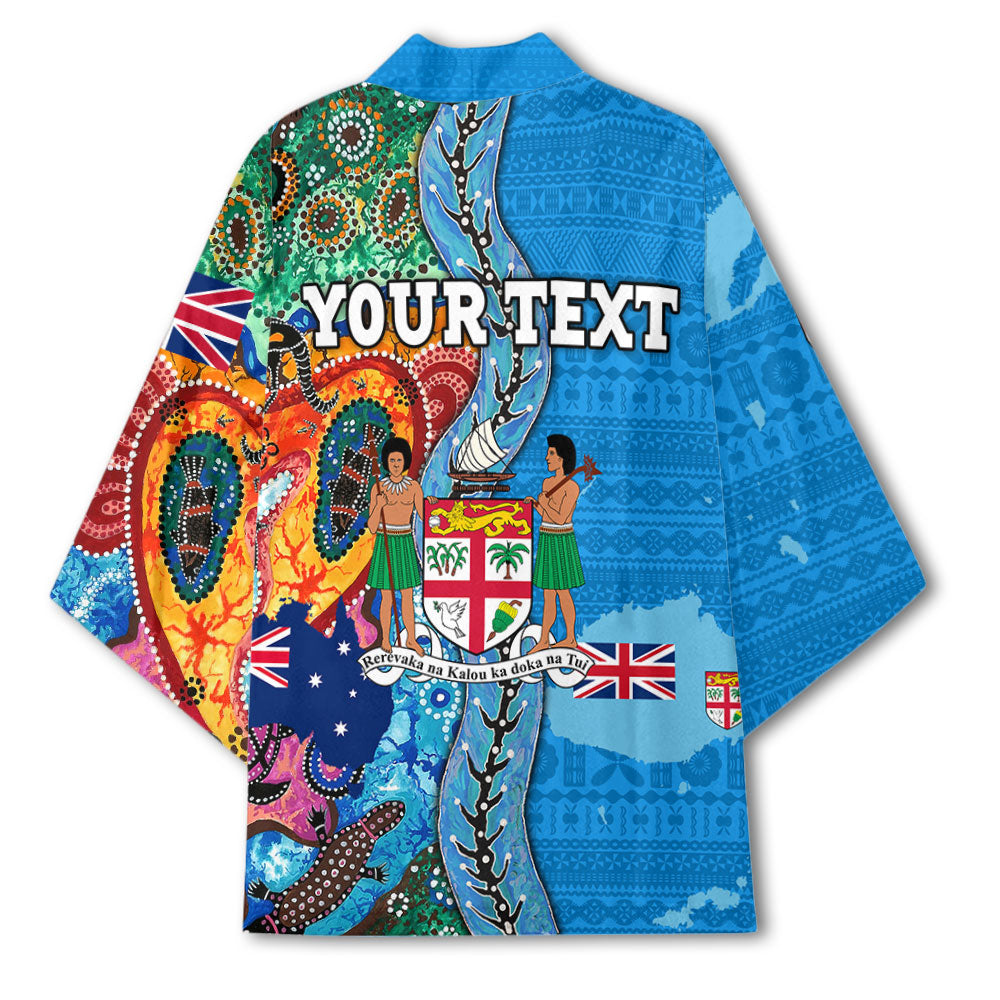 Custom Fiji Tapa & Australia Aboriginal Kimono