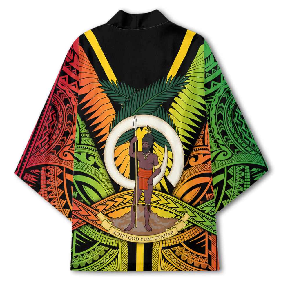 Vanuatu Kimono Coat Of Arms Reggae Style