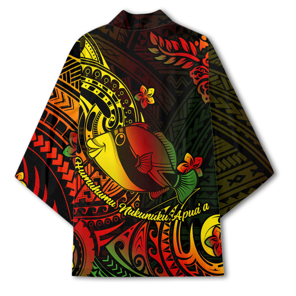 Hawaii Humuhumu Fish Kimono Reggae Style