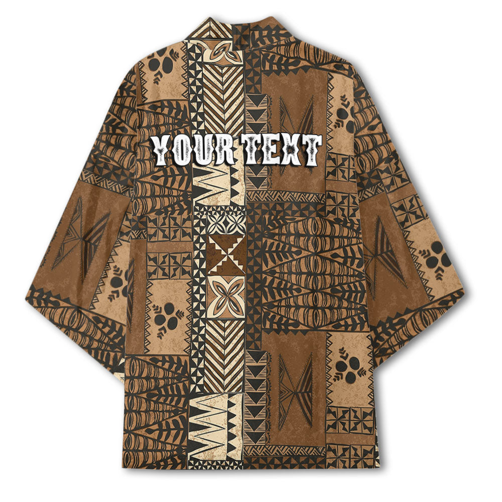 Custom Tonga Kimono Ngatu Tapa Style