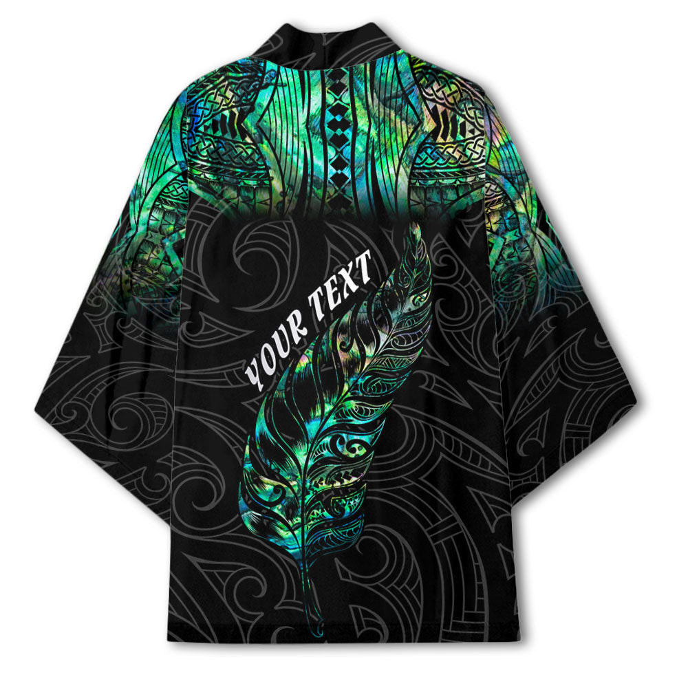 Custom New Zealand Rugby Kimono Maori mix Paua Shell Rugby Silver Fern Aotearoa - LH1