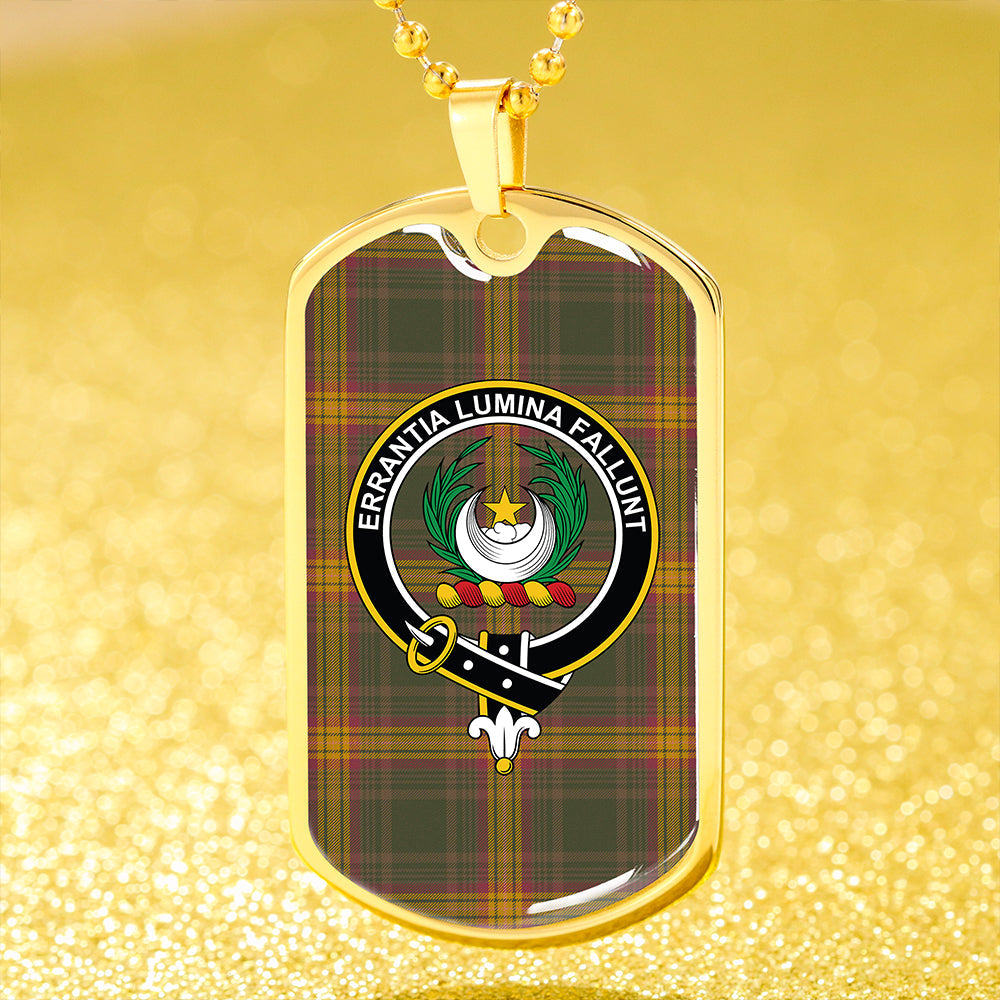 Kinnaird #2 Ancient Clan Badge Classic Tartan Dog Tag Necklace
