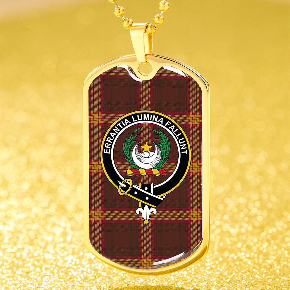 Kinnaird #2 Modern Clan Badge Classic Tartan Dog Tag Necklace