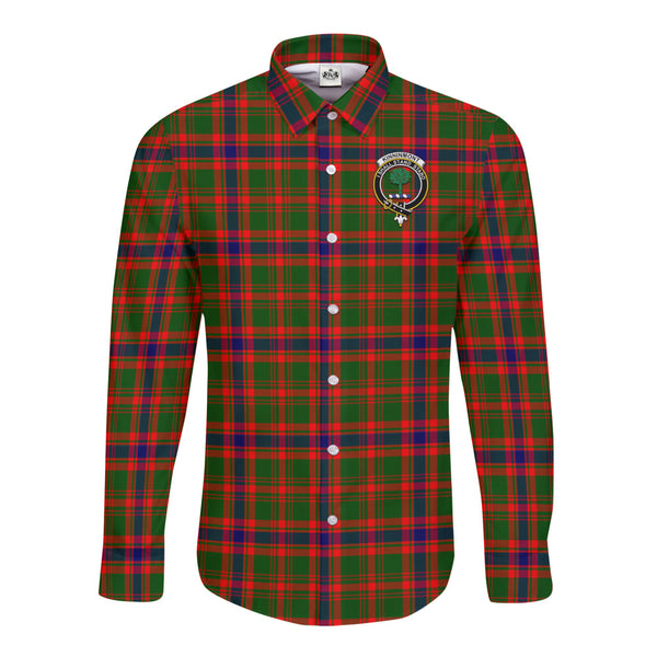 KinninmontTartan Crest Long Sleeve Button Shirt