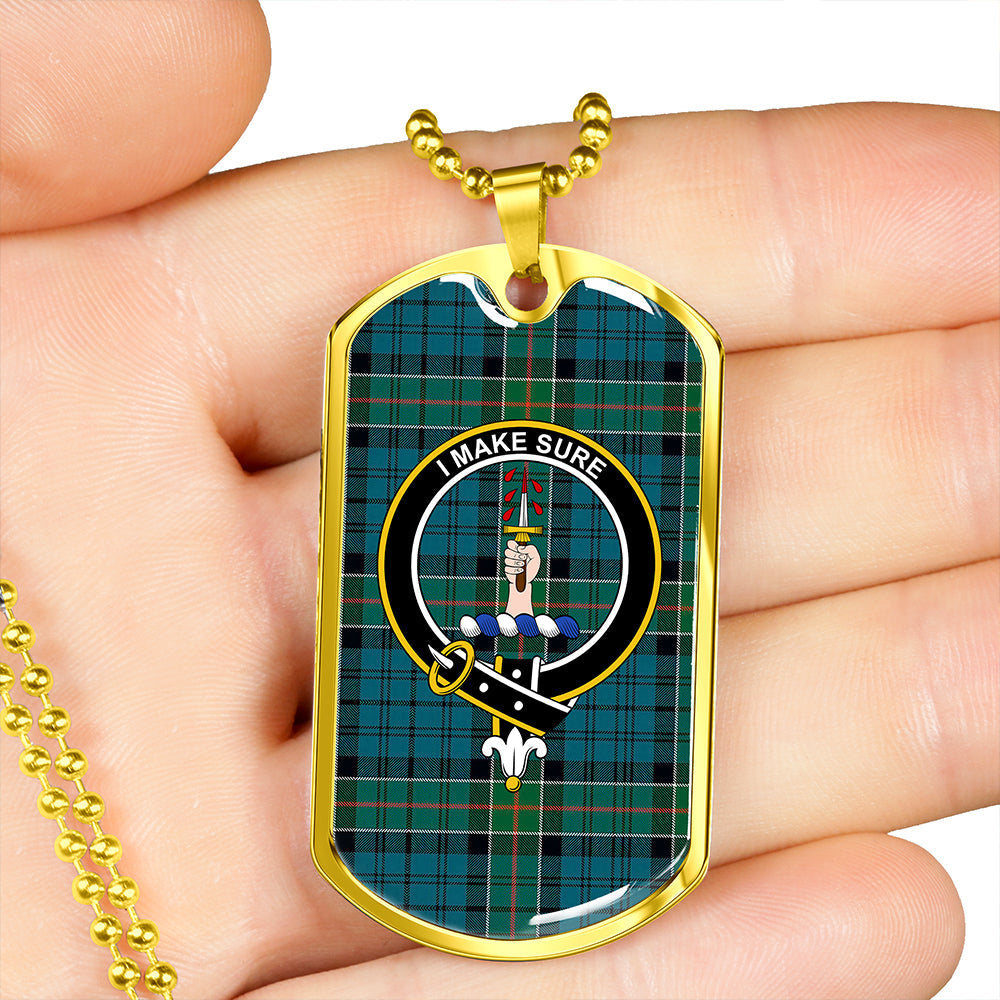 Kirkpatrick Clan Badge Classic Tartan Dog Tag Necklace