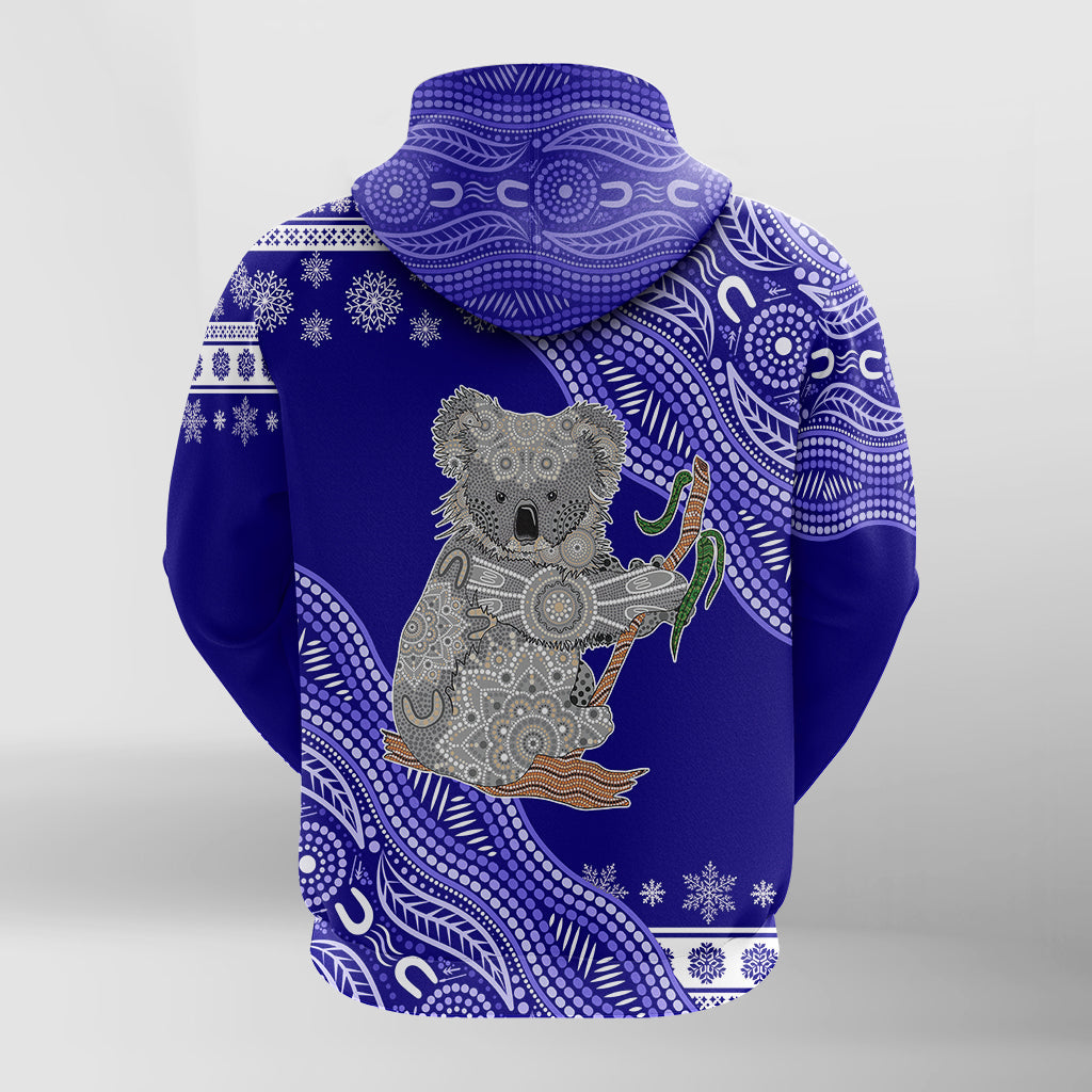 Australian Koala Aboriginal Art Mix Snow Pattern Christmas Hoodie