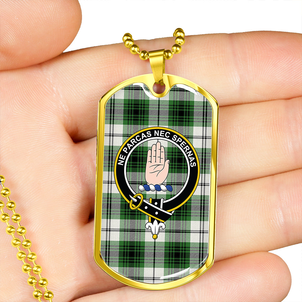 Lamont Dress Ancient Clan Badge Classic Tartan Dog Tag Necklace