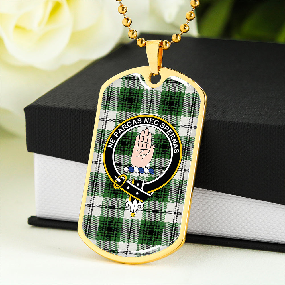 Lamont Dress Ancient Clan Badge Classic Tartan Dog Tag Necklace