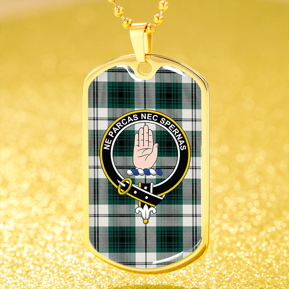 Lamont Dress (MacLamont Dress) Modern Clan Badge Classic Tartan Dog Tag Necklace