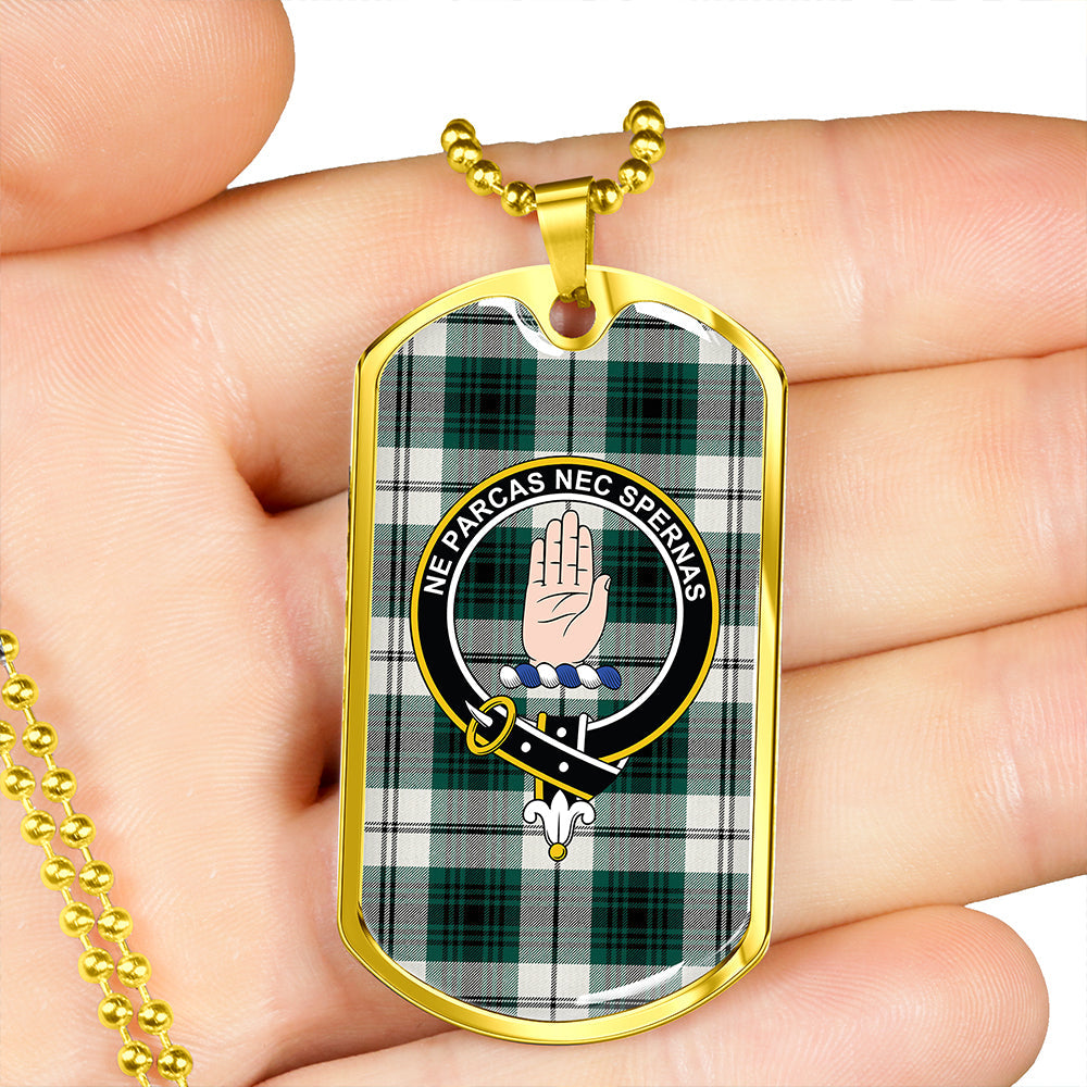 Lamont Dress (MacLamont Dress) Modern Clan Badge Classic Tartan Dog Tag Necklace