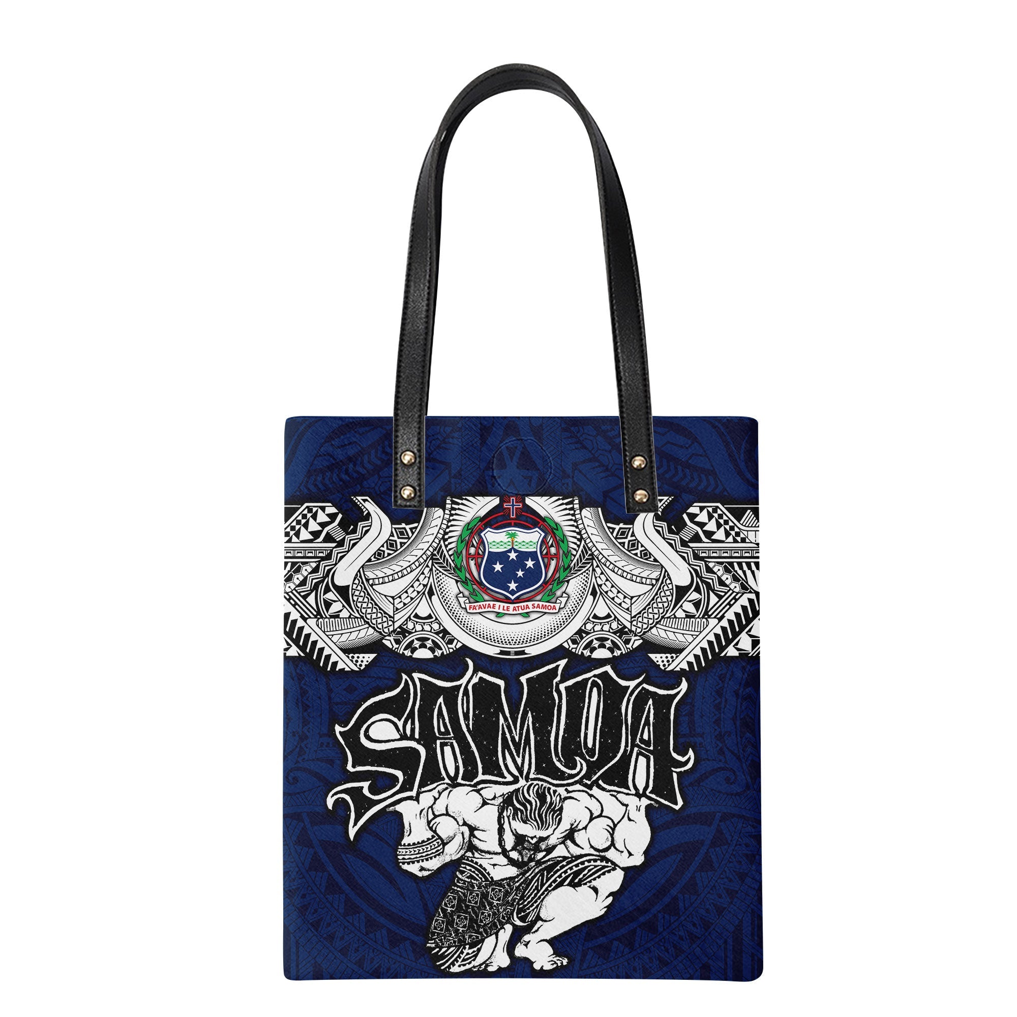 Samoa Warrior Leather Ordinary Tote Bag