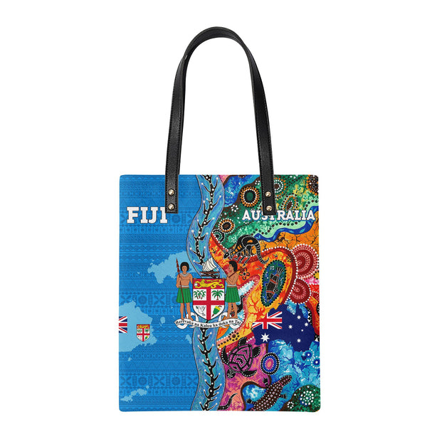 Fiji Tapa & Australia Aboriginal Leather Ordinary Tote Bag