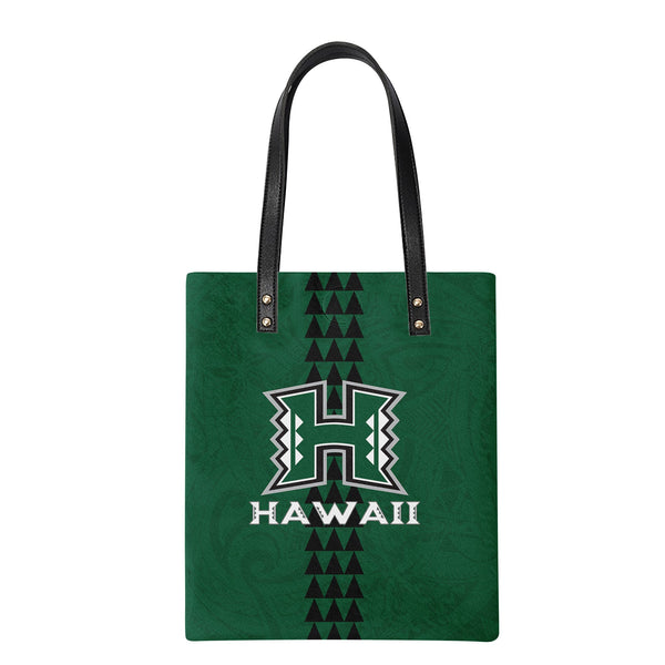 Hawaii Rainbow Warriors Rugby Leather Ordinary Tote Bag