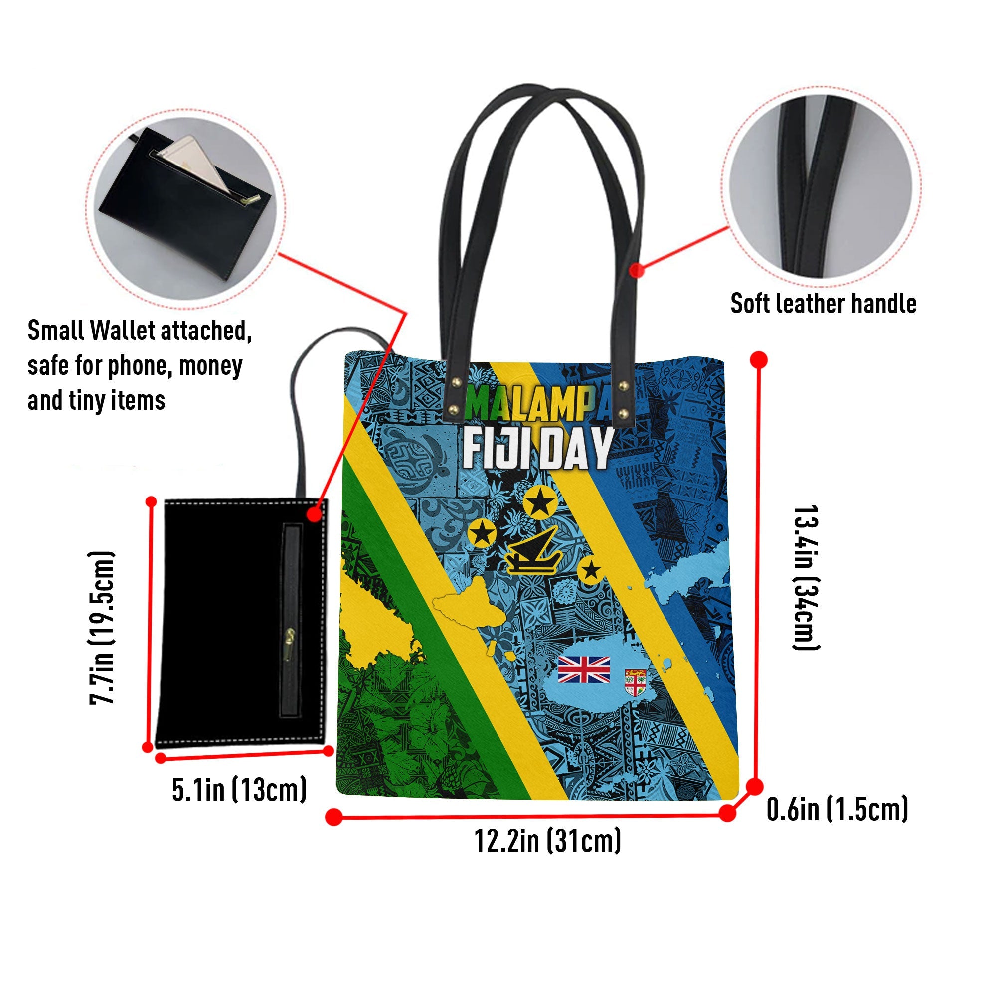 Malampa Fiji Day Leather Ordinary Tote Bag