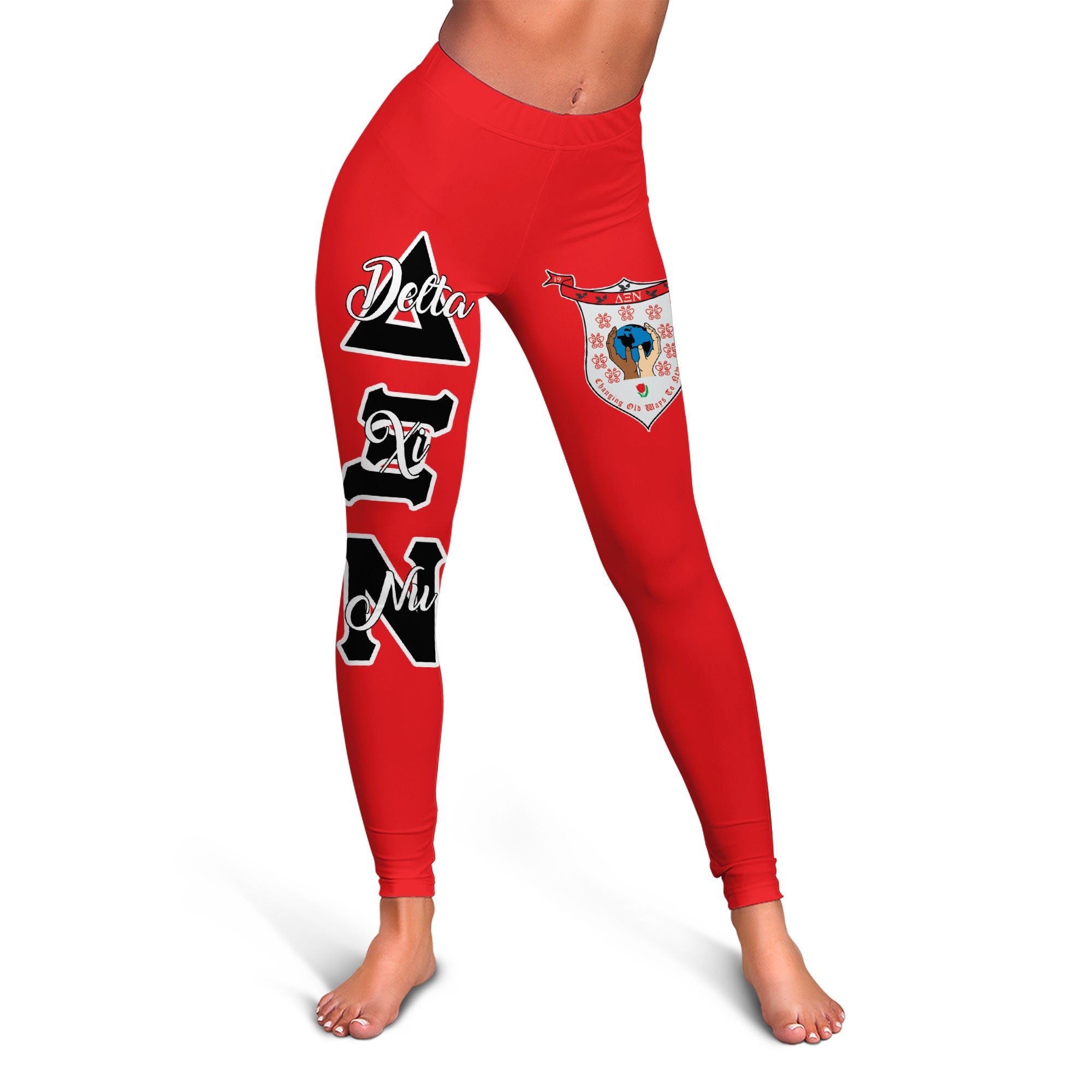 Sorority Legging - Delta Xi Nu Legging Original Red Style