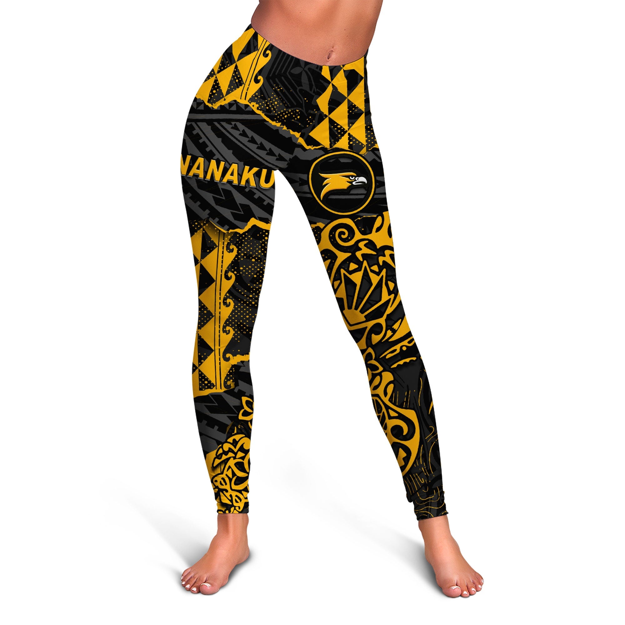 Hawaii Nanakuli High School Legging Polynesian Turtle Style