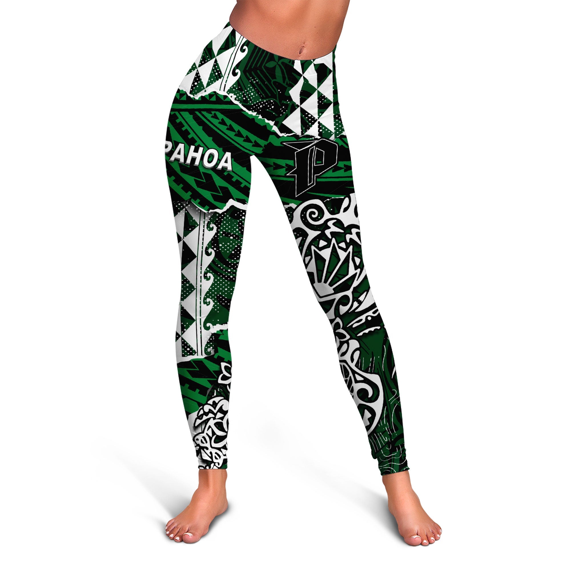 Hawaii Pahoa High & Intermediate School Legging Polynesian Turtle Style