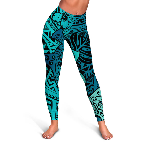 Hawaii Hammerhead Shark Legging Light See Blue Style