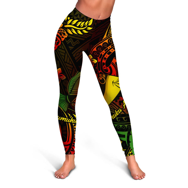 Hawaii Humuhumu Fish Legging Reggae Style