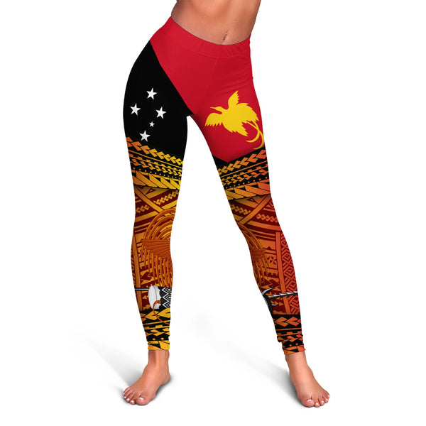 Papua New Guinea Independence Day Legging PNG Emblem Style