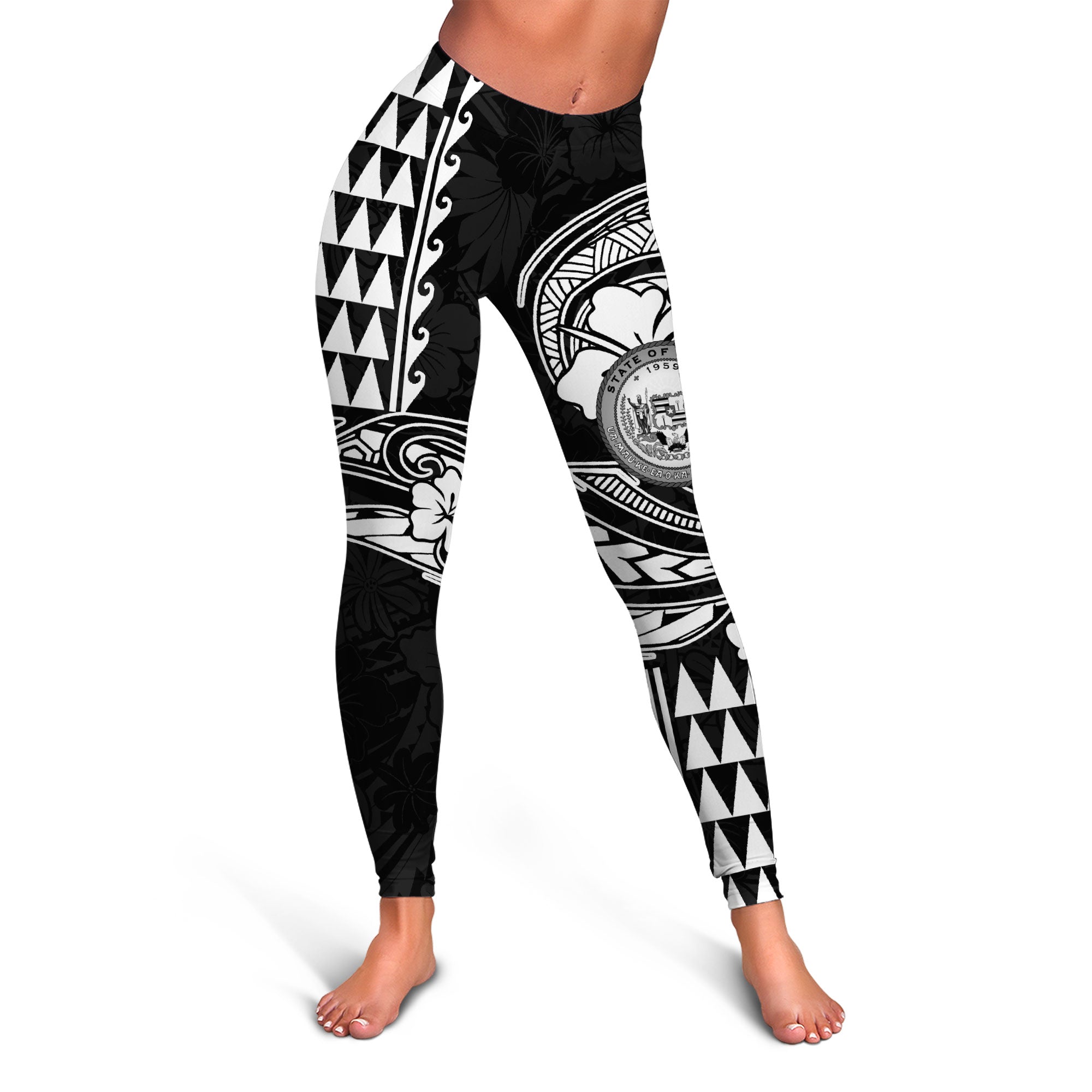 Hawaii Seal Legging Turtle & Map Style