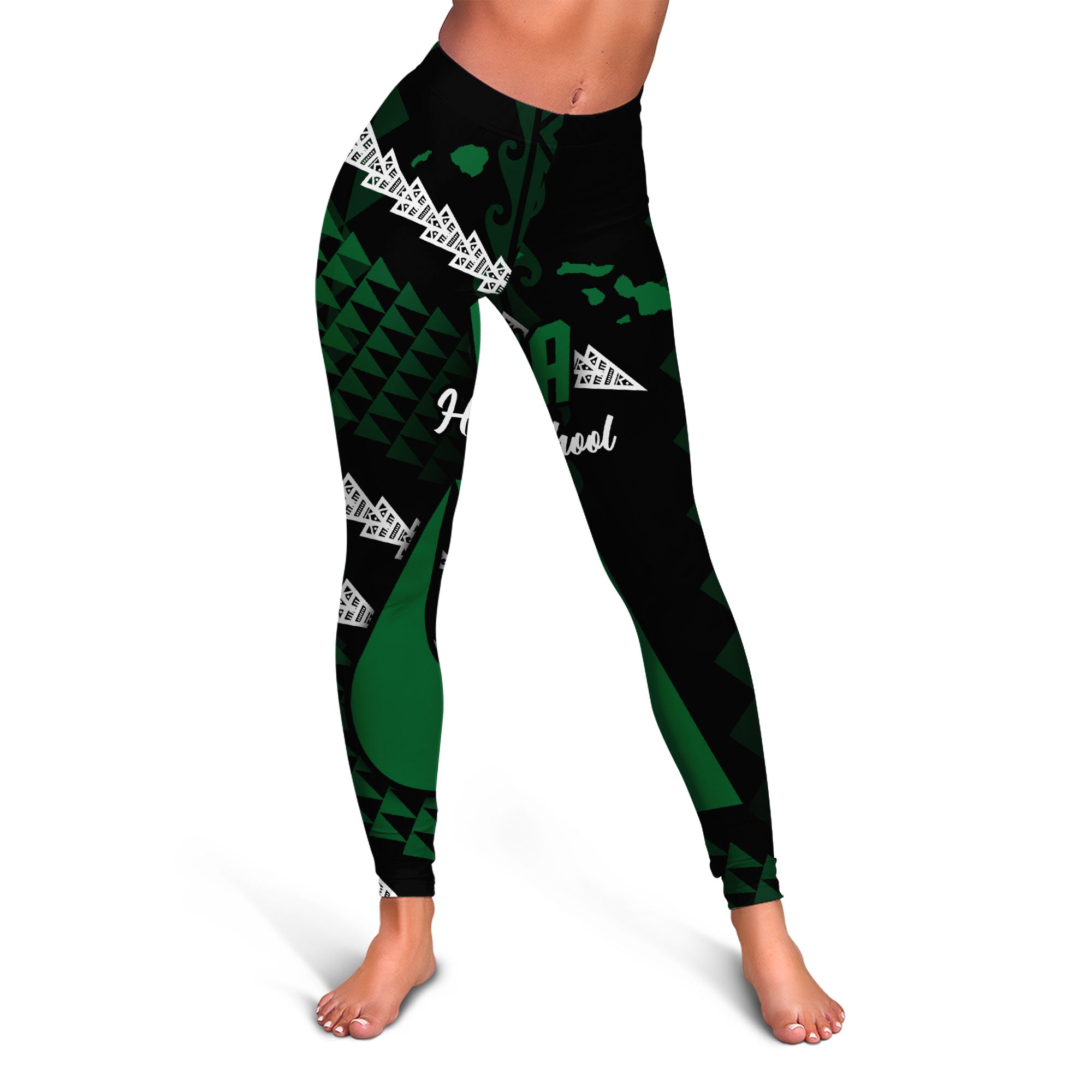 Hawaii Aiea High School Legging Map Style