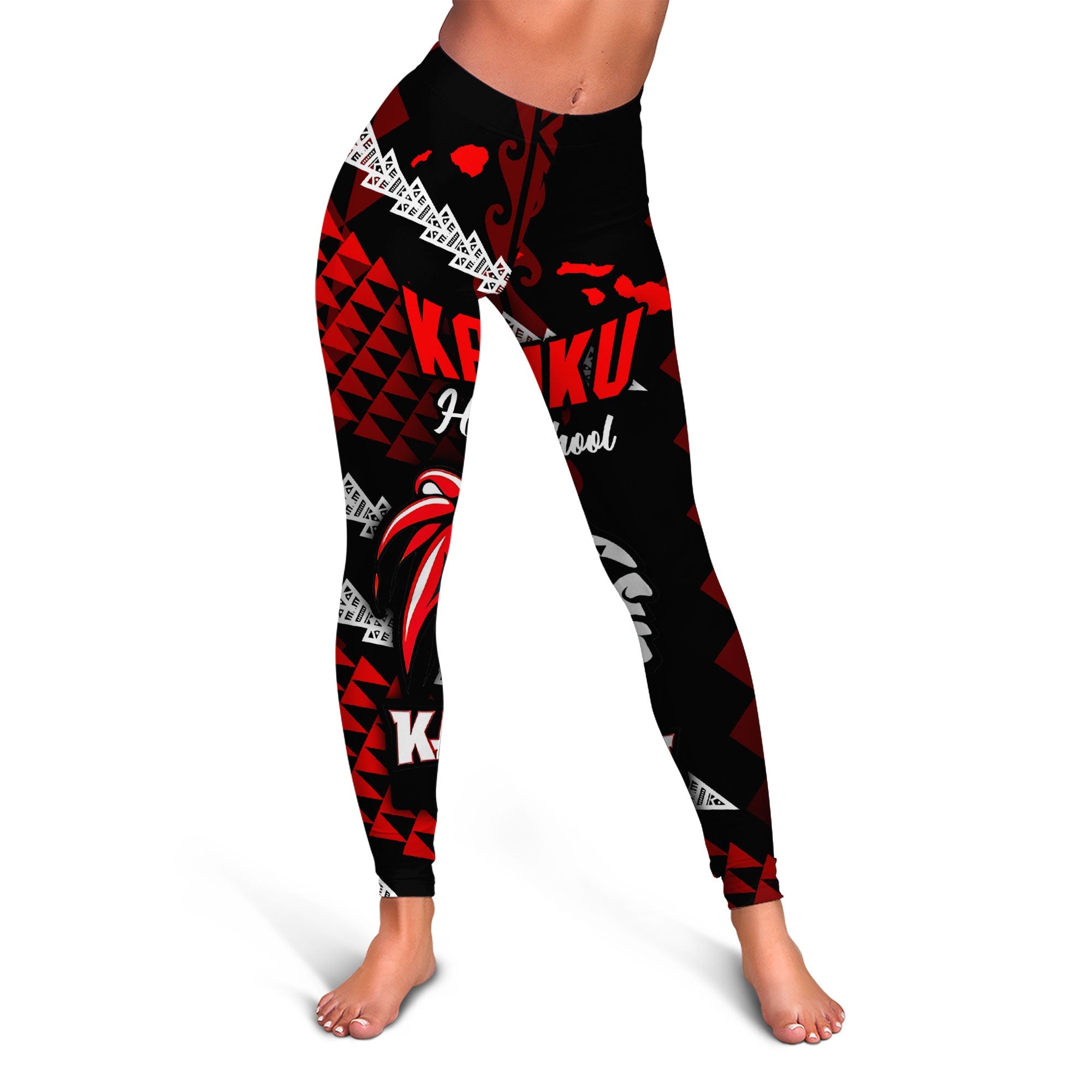 Hawaii Kahuku High & Intermediate School Legging Map Style