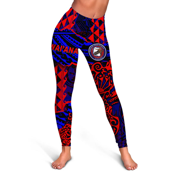 Hawaii Waianae High School Legging Polynesian Turtle Style