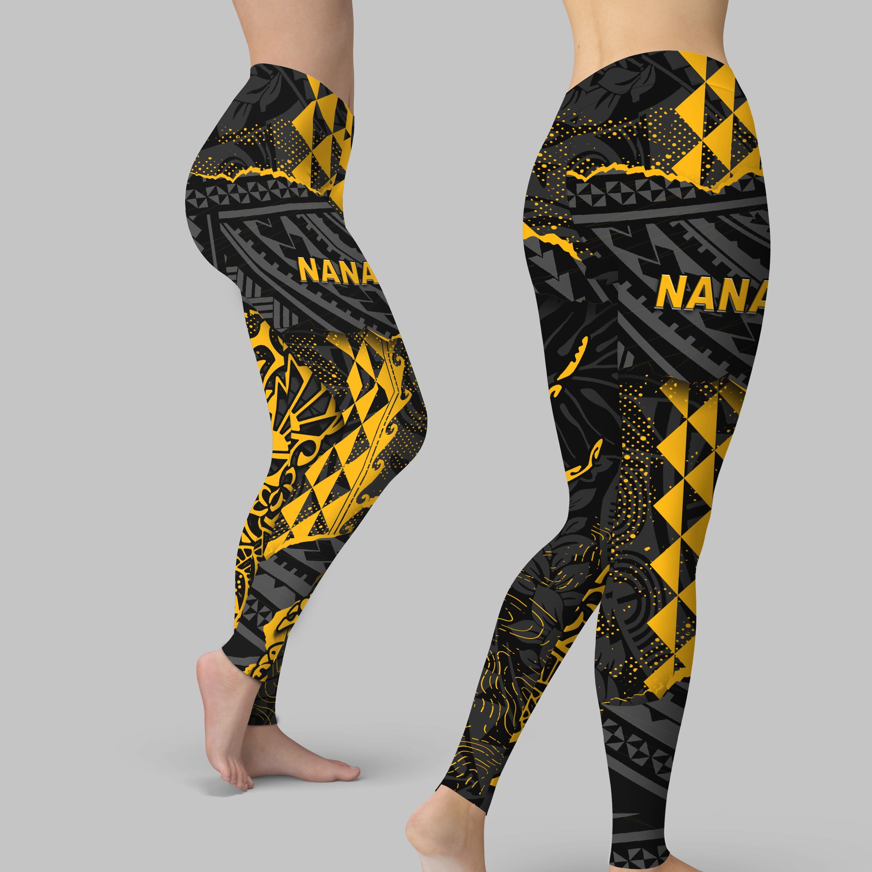 Hawaii Nanakuli High School Legging Polynesian Turtle Style