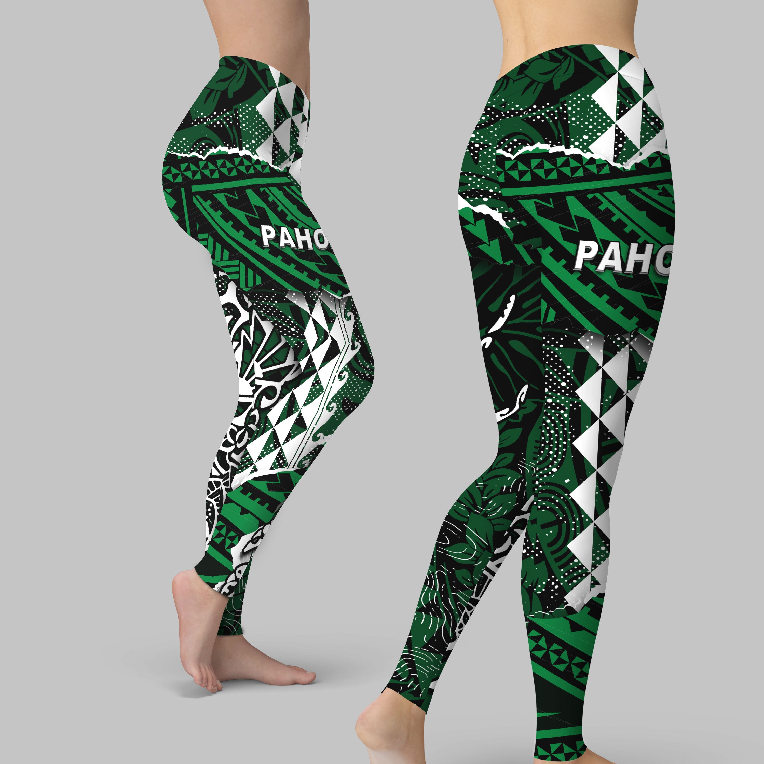 Hawaii Pahoa High & Intermediate School Legging Polynesian Turtle Style