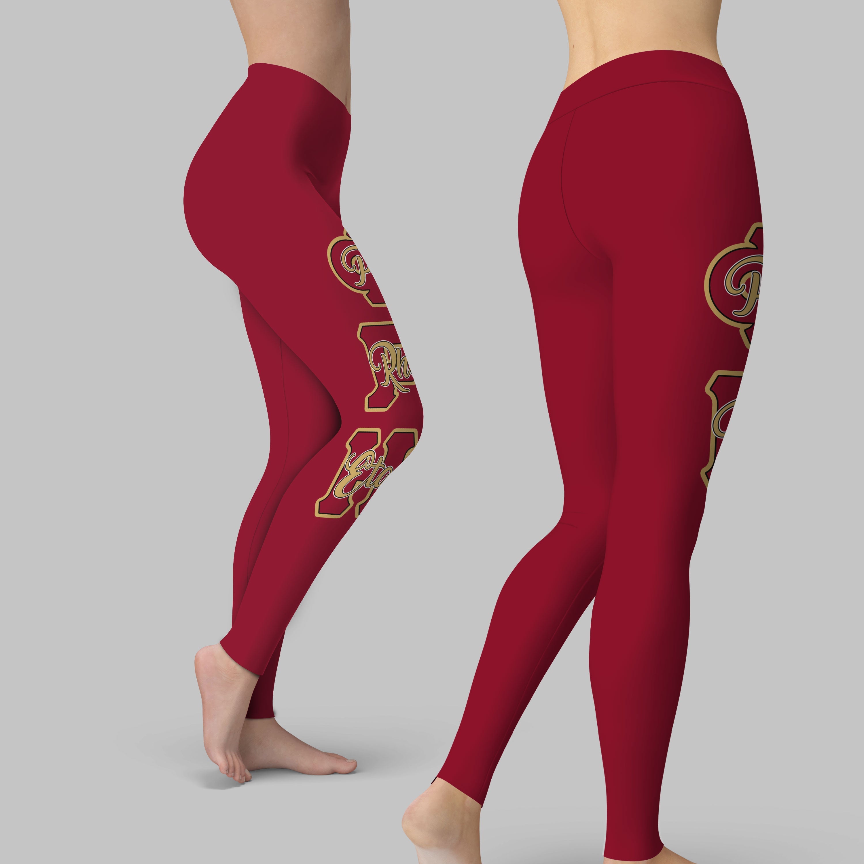 Fraternity Legging - Phi Rho Eta Legging Original Maroon Style