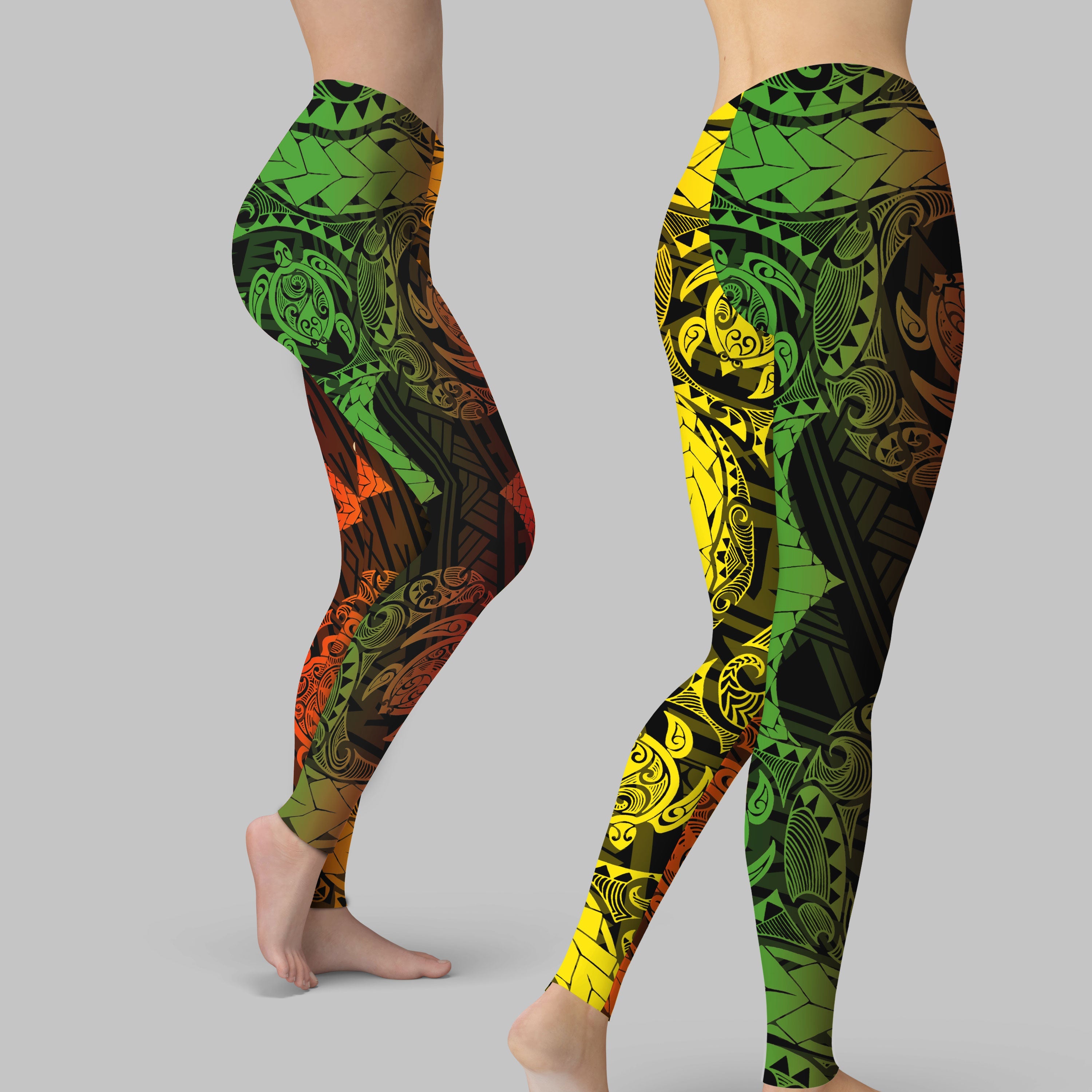 Kanaka Maoli Hawaii Legging Reggae Style