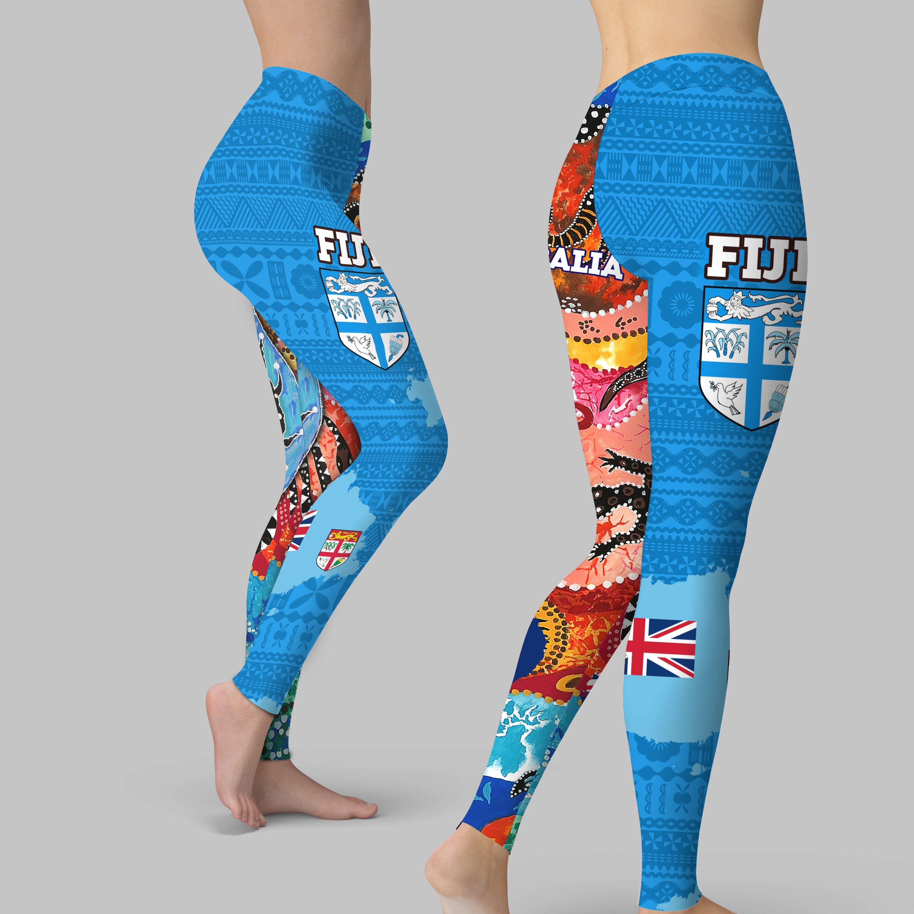 Fiji Tapa & Australia Aboriginal Legging