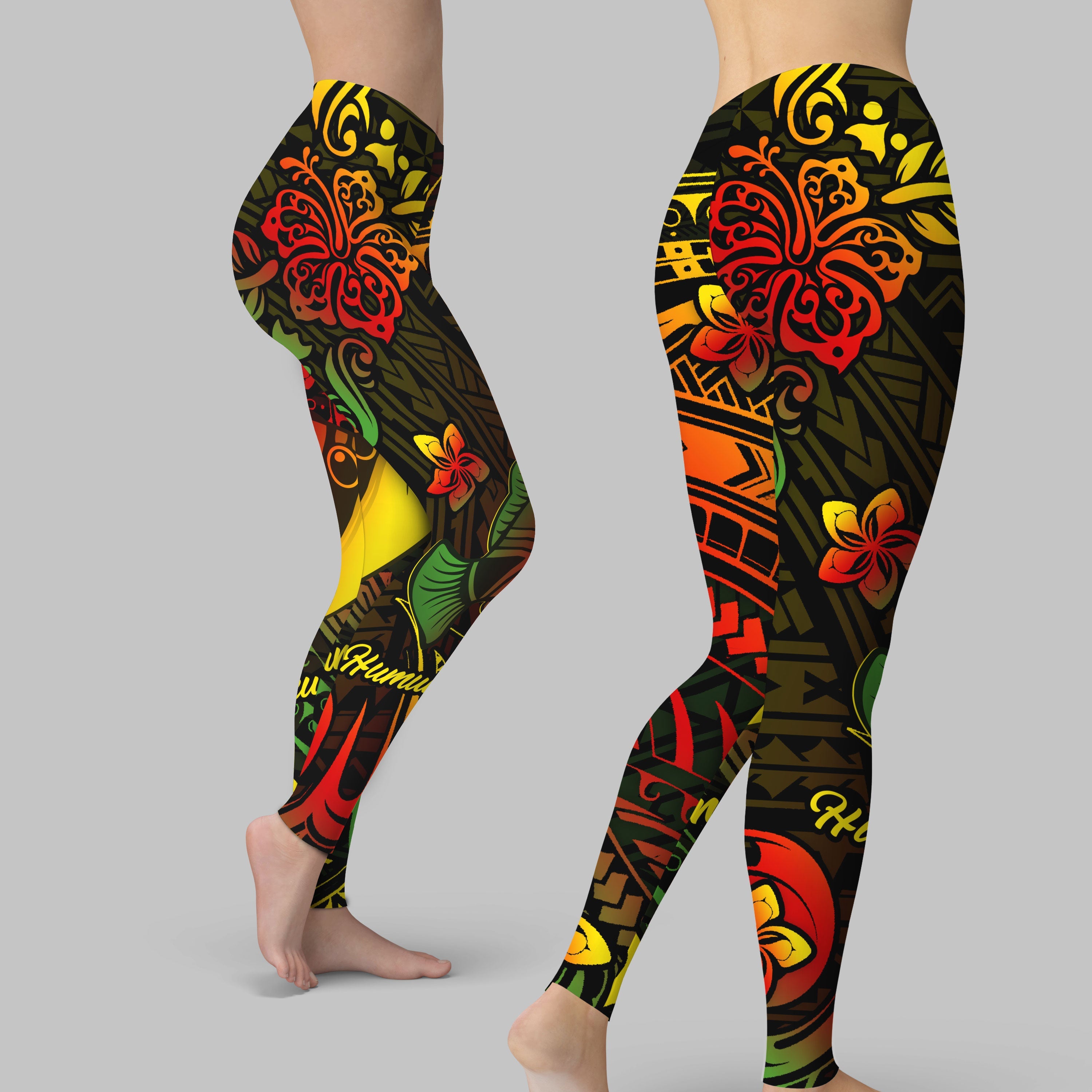 Hawaii Humuhumu Fish Legging Reggae Style