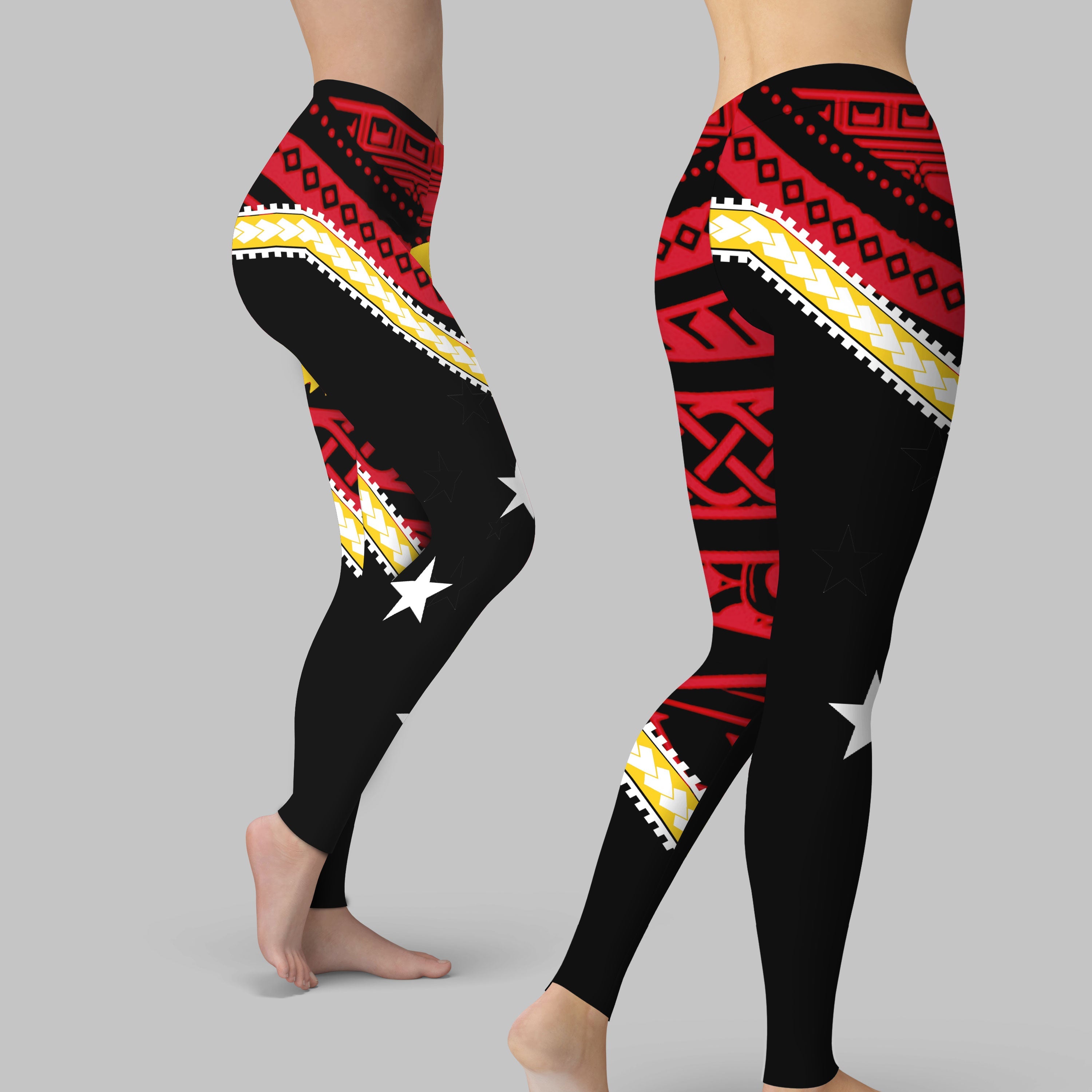 Papua New Guinea Legging Polynesian Flag Style