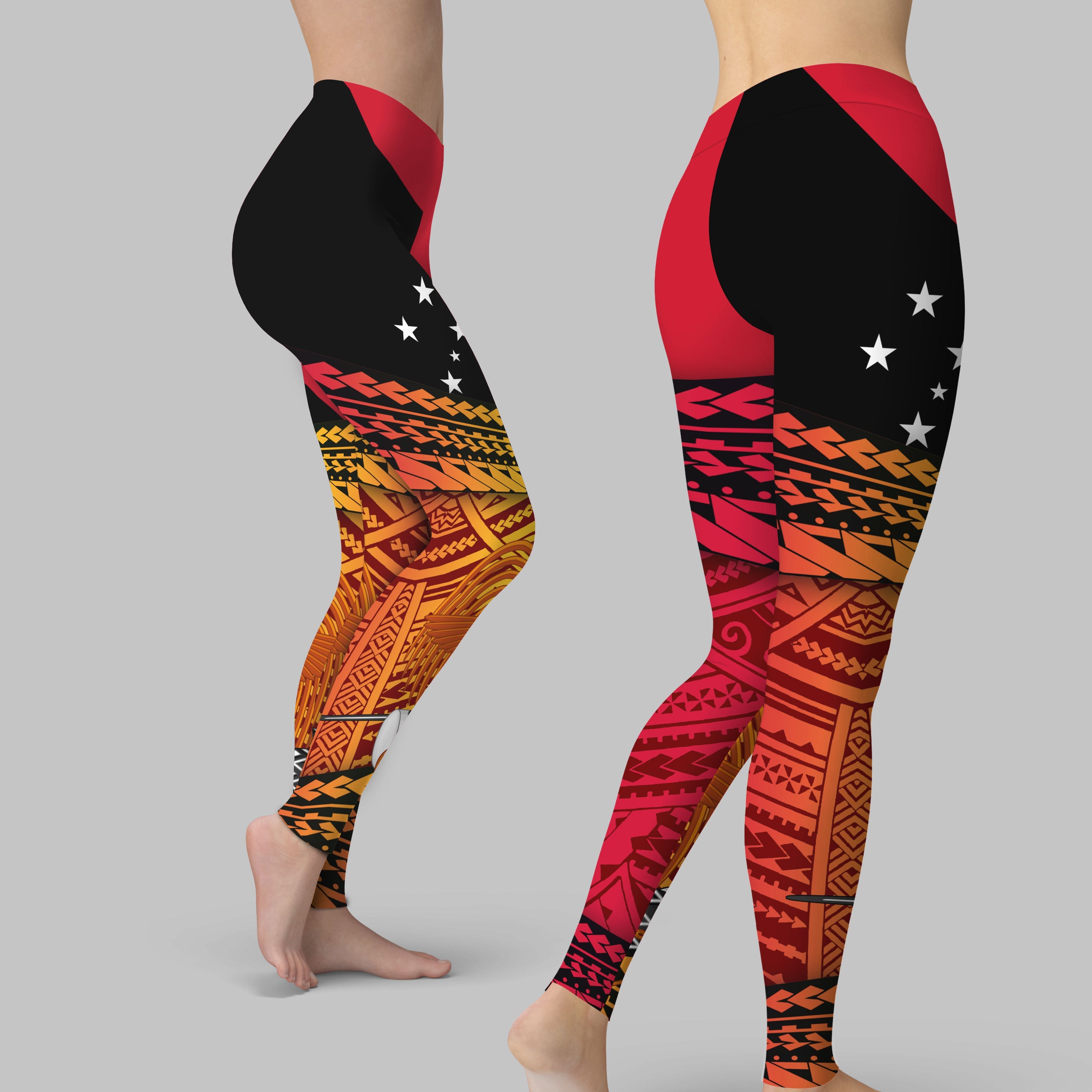 Papua New Guinea Independence Day Legging PNG Emblem Style